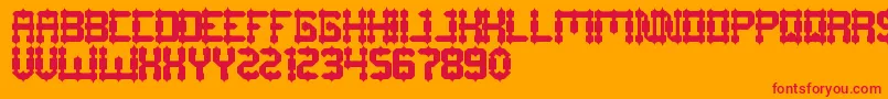 DrakoHeart Font – Red Fonts on Orange Background