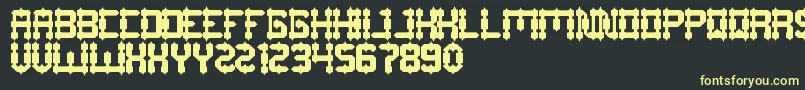 DrakoHeart Font – Yellow Fonts on Black Background