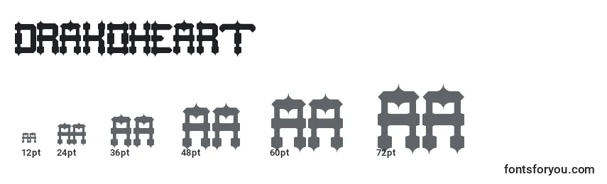 Größen der Schriftart DrakoHeart (102061)
