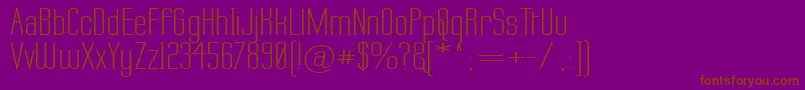 LabtopWide-Schriftart – Braune Schriften auf violettem Hintergrund