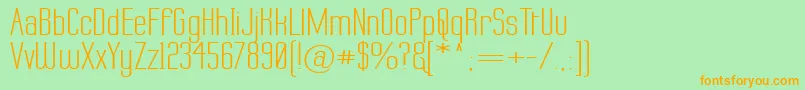 Saiba mais sobre a fonte LabtopWide Fonte LabtopWide – fontes laranjas em um fundo verde