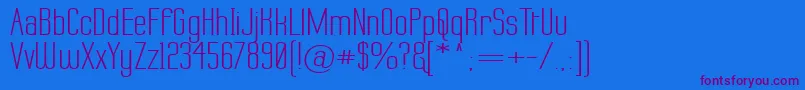 LabtopWide-Schriftart – Violette Schriften auf blauem Hintergrund