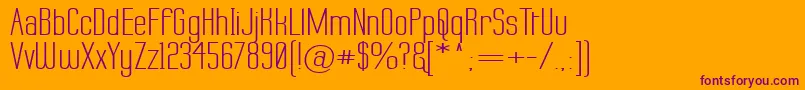 LabtopWide Font – Purple Fonts on Orange Background