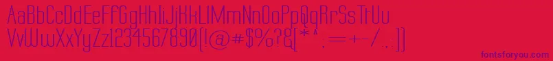 LabtopWide-Schriftart – Violette Schriften auf rotem Hintergrund