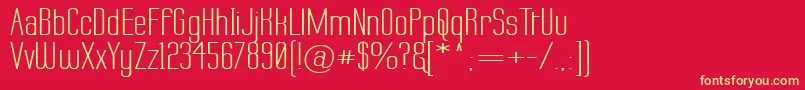 LabtopWide Font – Yellow Fonts on Red Background