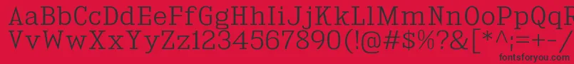 KingsbridgeLt Font – Black Fonts on Red Background