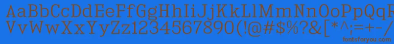 KingsbridgeLt Font – Brown Fonts on Blue Background