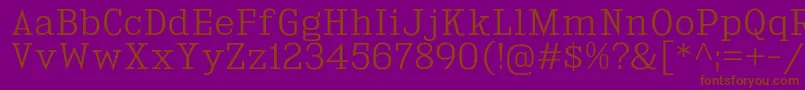 KingsbridgeLt Font – Brown Fonts on Purple Background