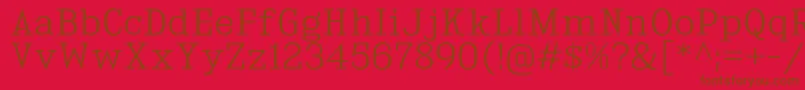 KingsbridgeLt Font – Brown Fonts on Red Background