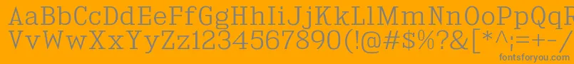 KingsbridgeLt Font – Gray Fonts on Orange Background