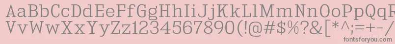 KingsbridgeLt Font – Gray Fonts on Pink Background