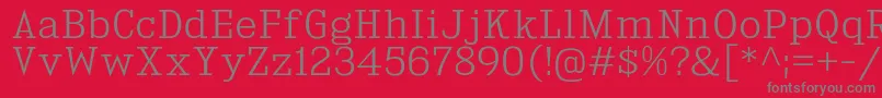 KingsbridgeLt Font – Gray Fonts on Red Background