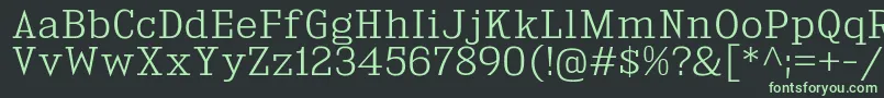 Czcionka KingsbridgeLt – zielone czcionki na czarnym tle