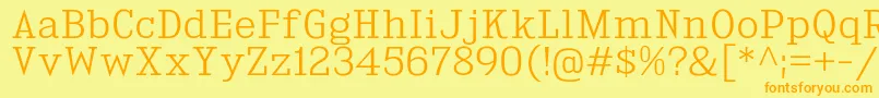KingsbridgeLt Font – Orange Fonts on Yellow Background