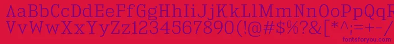 KingsbridgeLt Font – Purple Fonts on Red Background
