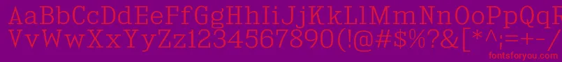 KingsbridgeLt Font – Red Fonts on Purple Background