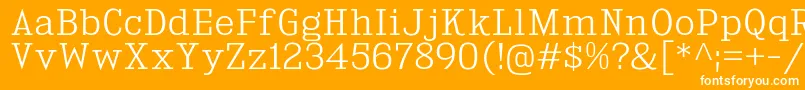 KingsbridgeLt Font – White Fonts on Orange Background