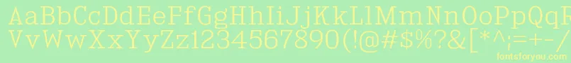KingsbridgeLt Font – Yellow Fonts on Green Background