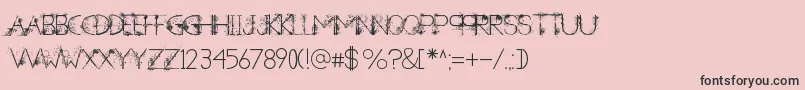 ANewHeardDecorative Font – Black Fonts on Pink Background