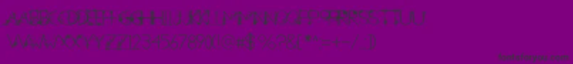 ANewHeardDecorative-Schriftart – Schwarze Schriften auf violettem Hintergrund