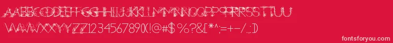 ANewHeardDecorative Font – Pink Fonts on Red Background