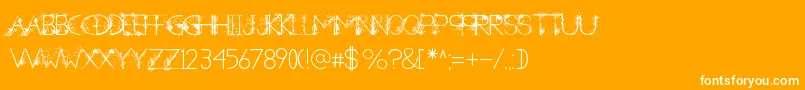 ANewHeardDecorative Font – White Fonts on Orange Background