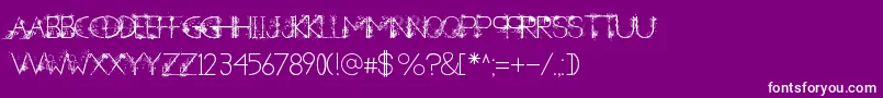 ANewHeardDecorative Font – White Fonts on Purple Background