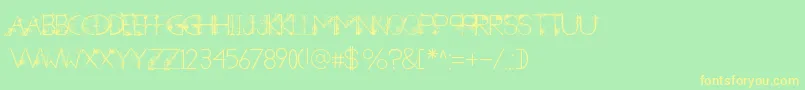 ANewHeardDecorative Font – Yellow Fonts on Green Background