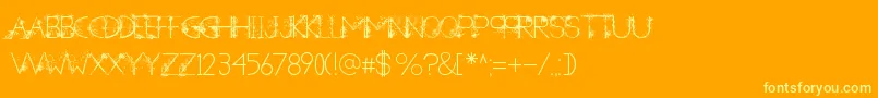 ANewHeardDecorative Font – Yellow Fonts on Orange Background