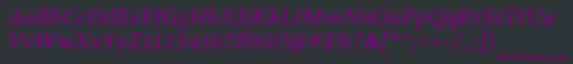 AveriaseriflibreItalic Font – Purple Fonts on Black Background