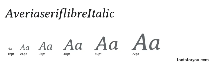Größen der Schriftart AveriaseriflibreItalic