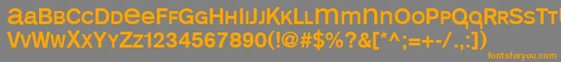 Monoalphabet Font – Orange Fonts on Gray Background