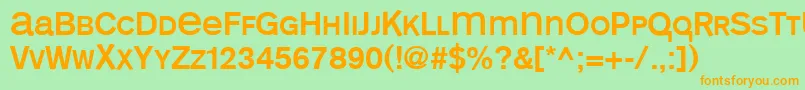 Monoalphabet Font – Orange Fonts on Green Background