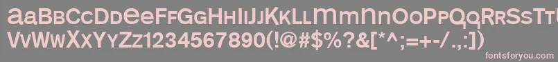 Monoalphabet Font – Pink Fonts on Gray Background