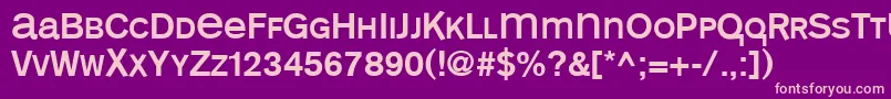 Monoalphabet Font – Pink Fonts on Purple Background