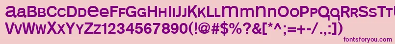 Monoalphabet Font – Purple Fonts on Pink Background