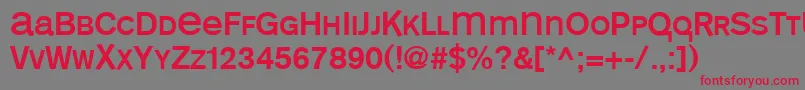 Monoalphabet Font – Red Fonts on Gray Background