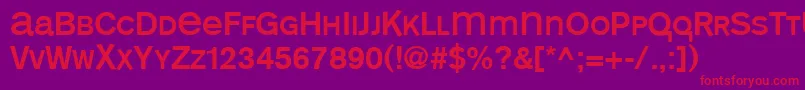 Monoalphabet Font – Red Fonts on Purple Background