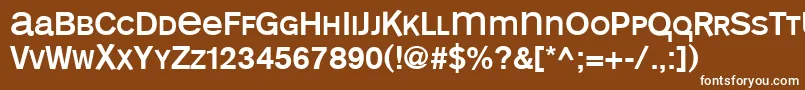 Monoalphabet Font – White Fonts on Brown Background