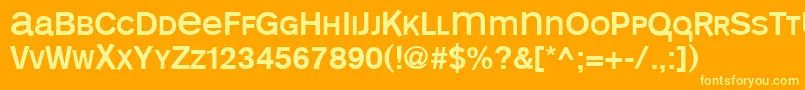 Monoalphabet Font – Yellow Fonts on Orange Background