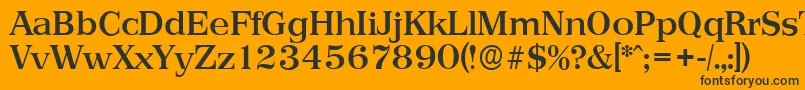 PriamosserialMediumRegular Font – Black Fonts on Orange Background