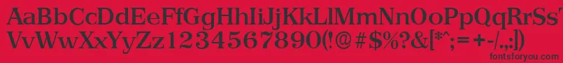 フォントPriamosserialMediumRegular – 赤い背景に黒い文字