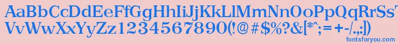 PriamosserialMediumRegular Font – Blue Fonts on Pink Background