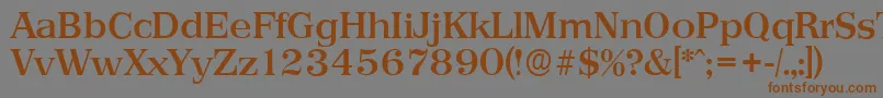 PriamosserialMediumRegular Font – Brown Fonts on Gray Background