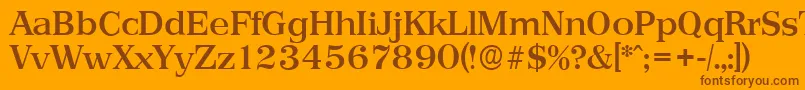 PriamosserialMediumRegular Font – Brown Fonts on Orange Background