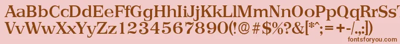 PriamosserialMediumRegular Font – Brown Fonts on Pink Background