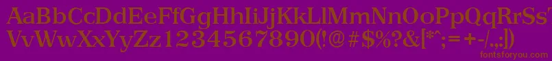 PriamosserialMediumRegular Font – Brown Fonts on Purple Background