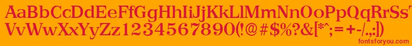 フォントPriamosserialMediumRegular – オレンジの背景に赤い文字