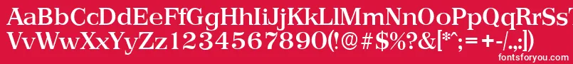 フォントPriamosserialMediumRegular – 赤い背景に白い文字