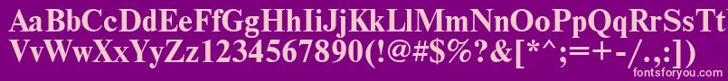 NewtonBold Font – Pink Fonts on Purple Background